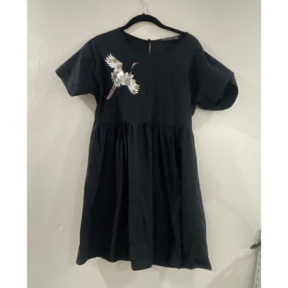 POTTER'S POT WOMENS / TEENS BLACK SWAN BOXY BEAUTIFULL SIZE 4-6 MIDI DRESS